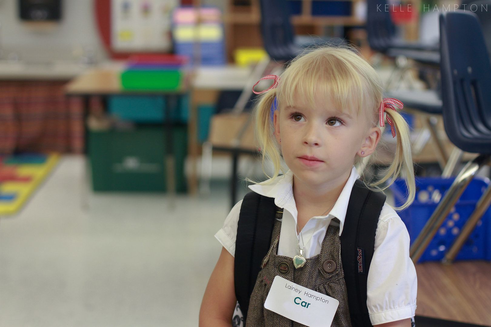 Little girl first on sale day of kindergarten outfit